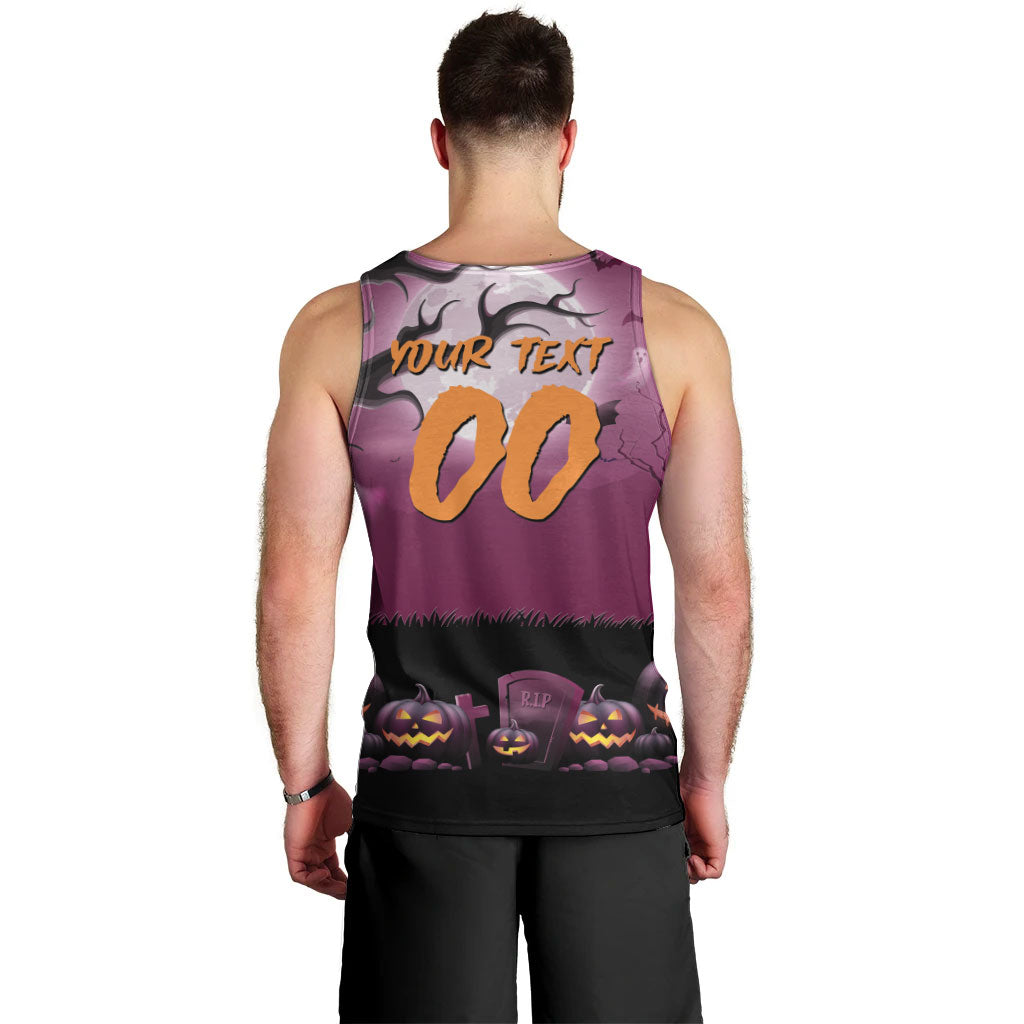 Custom Halloween Brisbane Broncos Men Tank Top Spooky Australia Mascot Rugby