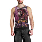 Custom Halloween Brisbane Broncos Men Tank Top Spooky Australia Mascot Rugby