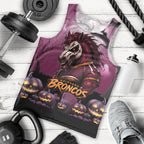 Custom Halloween Brisbane Broncos Men Tank Top Spooky Australia Mascot Rugby