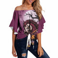 Custom Halloween Brisbane Broncos Off Shoulder Wrap Waist Top Spooky Australia Mascot Rugby