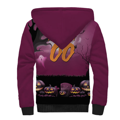 Custom Halloween Brisbane Broncos Sherpa Hoodie Spooky Australia Mascot Rugby
