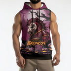 Custom Halloween Brisbane Broncos Sleeveless Hoodie Spooky Australia Mascot Rugby