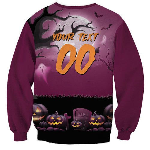 Custom Halloween Brisbane Broncos Sweatshirt Spooky Australia Mascot Rugby