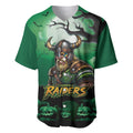 Custom Halloween Canberra Raiders Baseball Jersey Spooky Australia Mascot Rugby