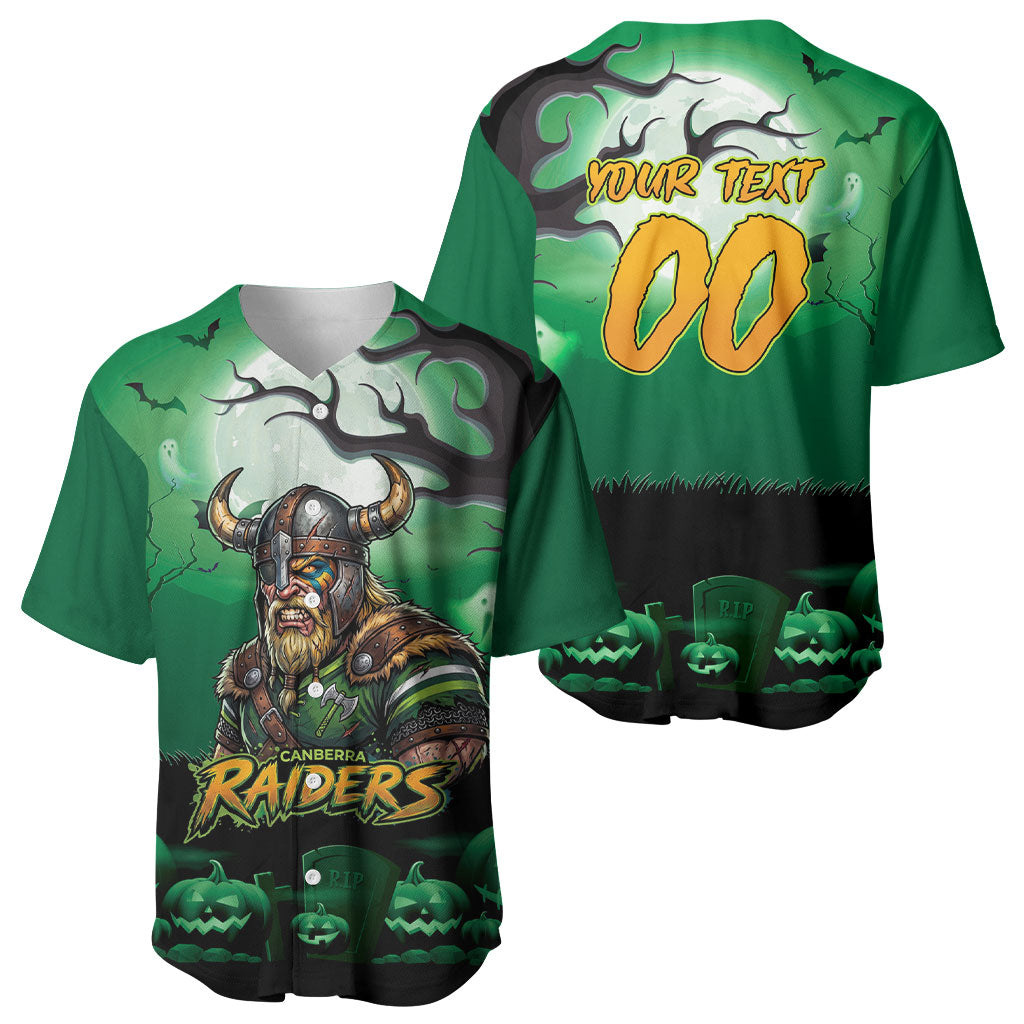 Custom Halloween Canberra Raiders Baseball Jersey Spooky Australia Mascot Rugby