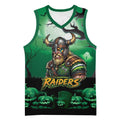 Custom Halloween Canberra Raiders Basketball Jersey Spooky Australia Mascot Rugby