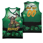 Custom Halloween Canberra Raiders Basketball Jersey Spooky Australia Mascot Rugby