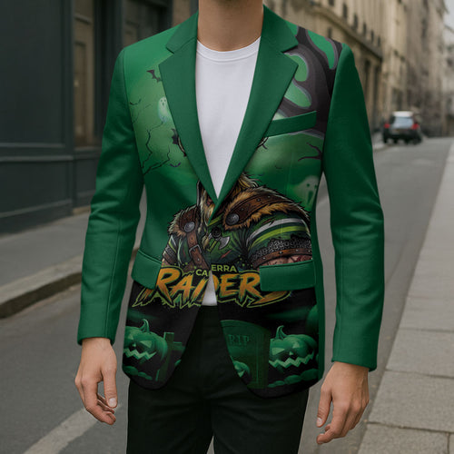 Custom Halloween Canberra Raiders Blazer Spooky Australia Mascot Rugby