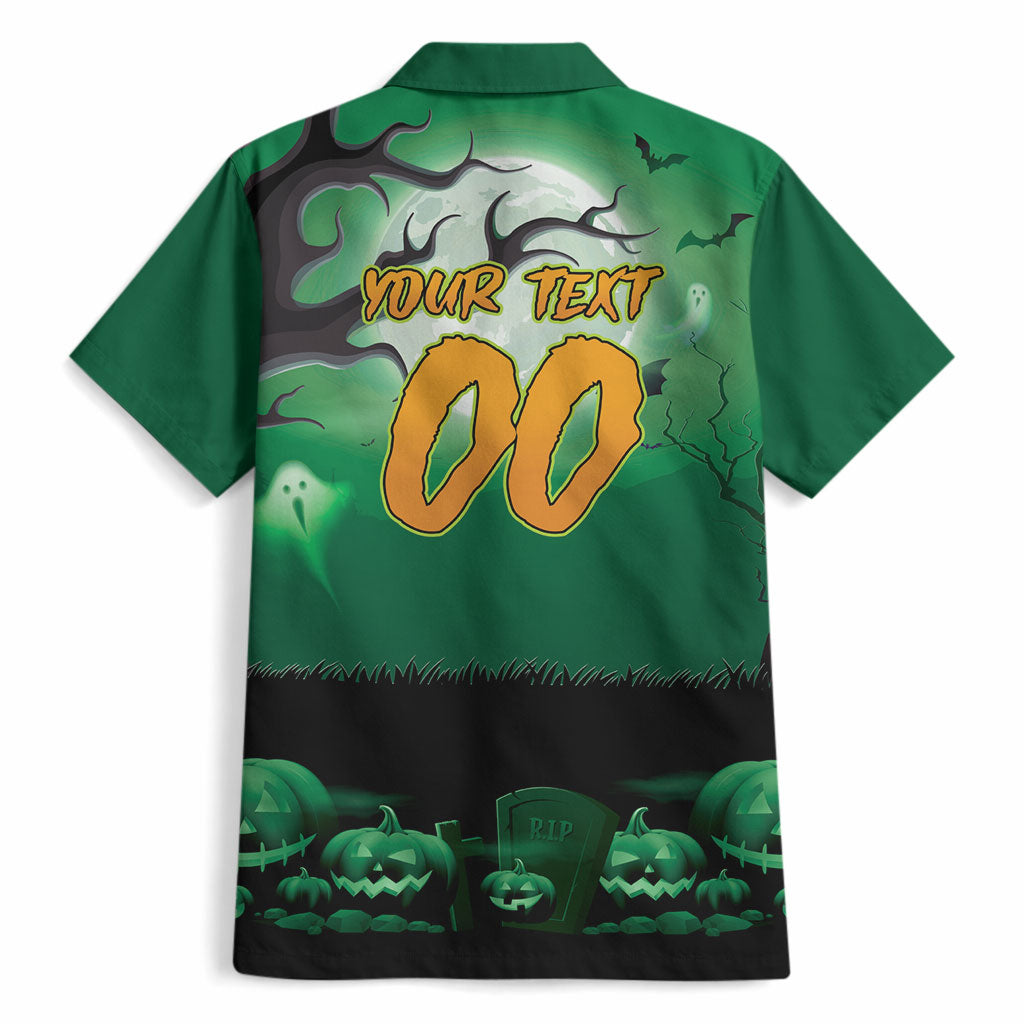 Custom Halloween Canberra Raiders Hawaiian Shirt Spooky Australia Mascot Rugby