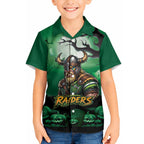 Custom Halloween Canberra Raiders Hawaiian Shirt Spooky Australia Mascot Rugby