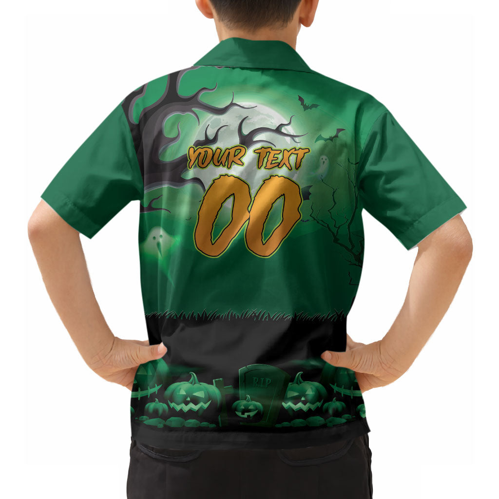 Custom Halloween Canberra Raiders Hawaiian Shirt Spooky Australia Mascot Rugby