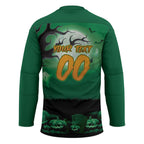 Custom Halloween Canberra Raiders Hockey Jersey Spooky Australia Mascot Rugby