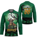 Custom Halloween Canberra Raiders Hockey Jersey Spooky Australia Mascot Rugby