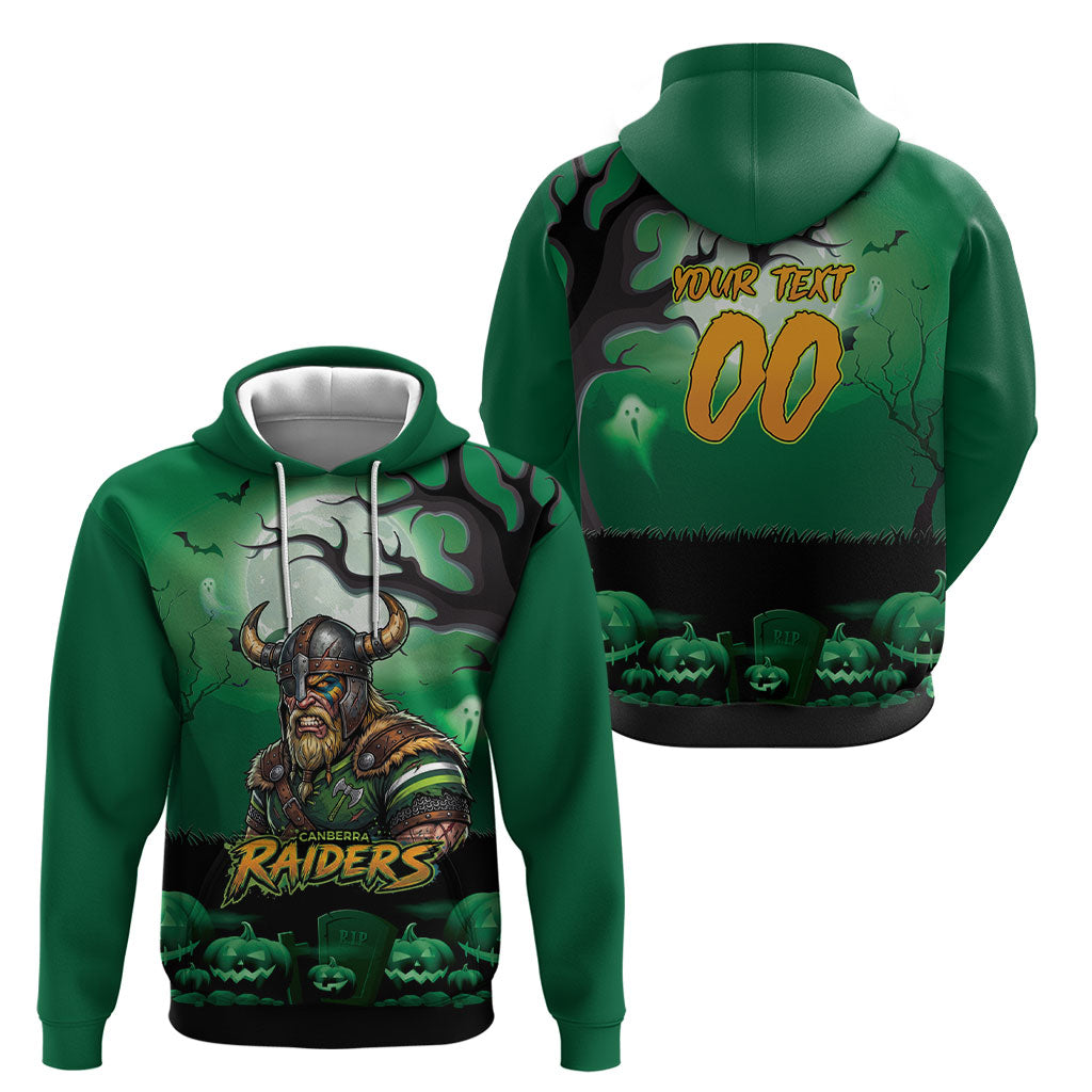 Custom Halloween Canberra Raiders Hoodie Spooky Australia Mascot Rugby