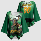 Custom Halloween Canberra Raiders Kimono Sleeve Blouse Spooky Australia Mascot Rugby