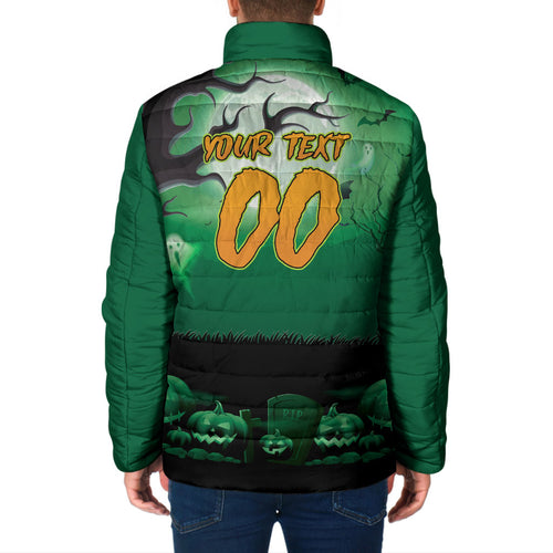 Custom Halloween Canberra Raiders Padded Jacket Spooky Australia Mascot Rugby