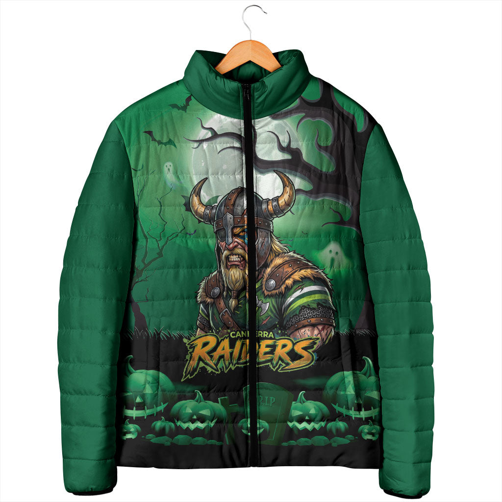Custom Halloween Canberra Raiders Padded Jacket Spooky Australia Mascot Rugby