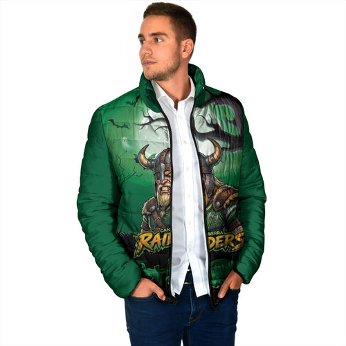 Custom Halloween Canberra Raiders Padded Jacket Spooky Australia Mascot Rugby