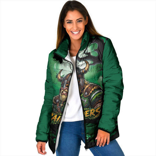Custom Halloween Canberra Raiders Padded Jacket Spooky Australia Mascot Rugby