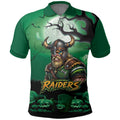 Custom Halloween Canberra Raiders Polo Shirt Spooky Australia Mascot Rugby