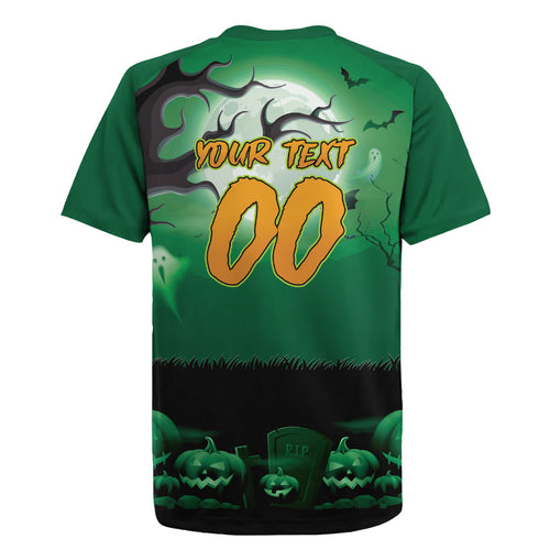 Custom Halloween Canberra Raiders Rugby Jersey Spooky Australia Mascot Rugby