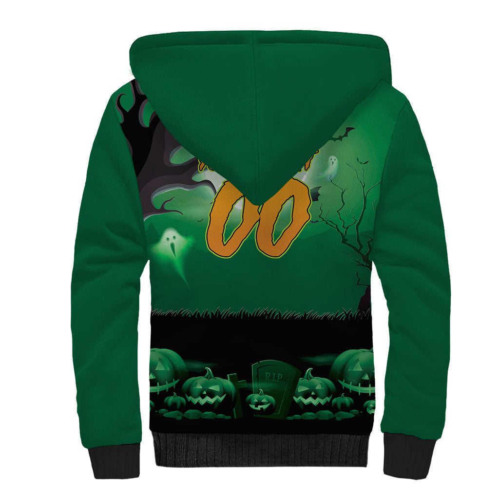 Custom Halloween Canberra Raiders Sherpa Hoodie Spooky Australia Mascot Rugby