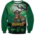 Custom Halloween Canberra Raiders Sweatshirt Spooky Australia Mascot Rugby