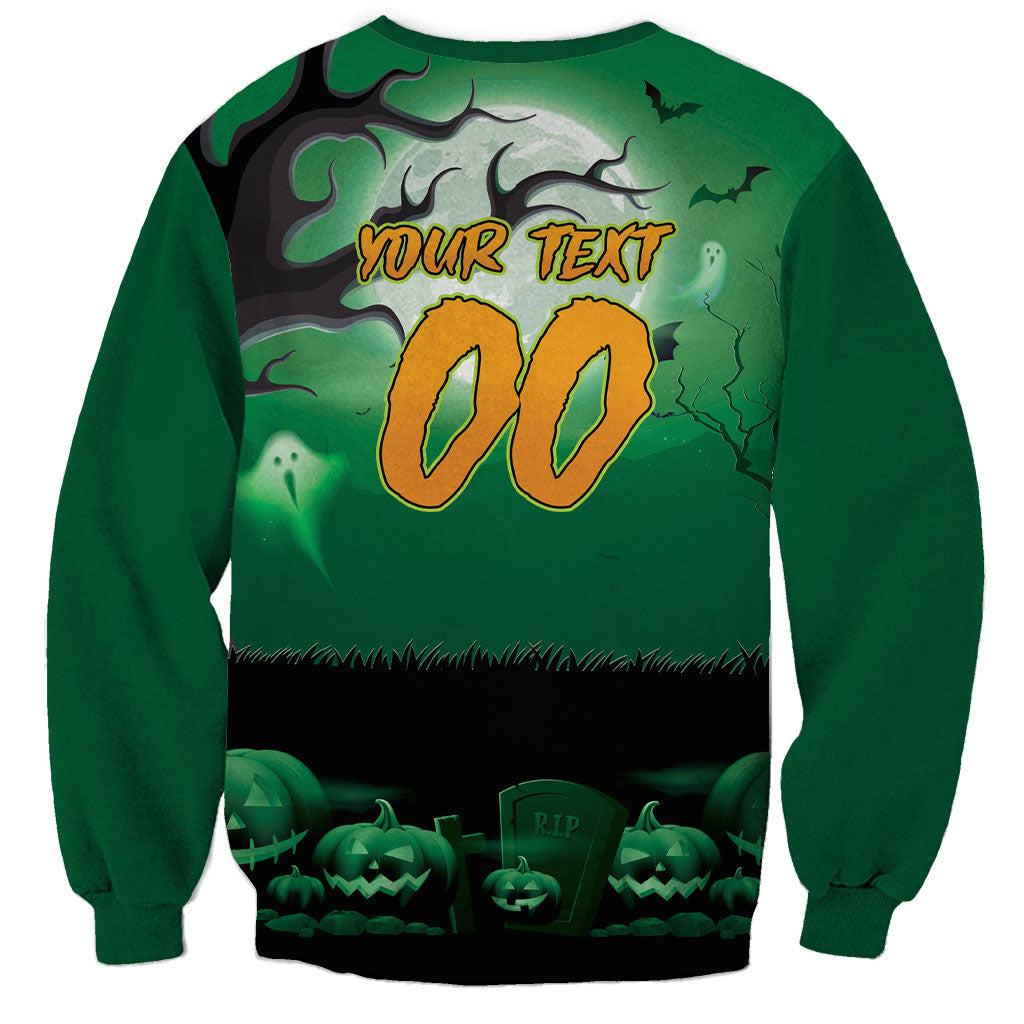 Custom Halloween Canberra Raiders Sweatshirt Spooky Australia Mascot Rugby