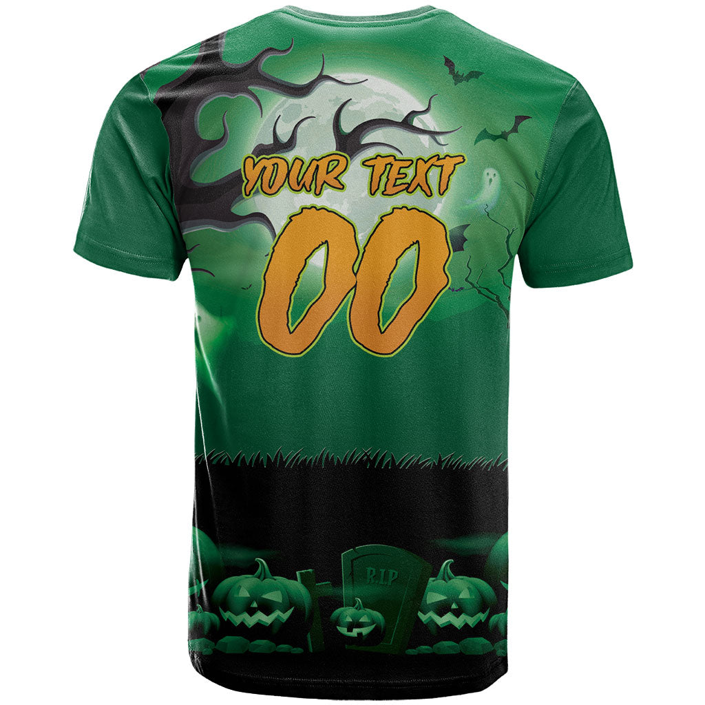 Custom Halloween Canberra Raiders T Shirt Spooky Australia Mascot Rugby