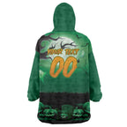 Custom Halloween Canberra Raiders Wearable Blanket Hoodie Spooky Australia Mascot Rugby