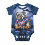 Custom Halloween Canterbury-Bankstown Bulldogs Baby Onesie Spooky Australia Mascot Rugby