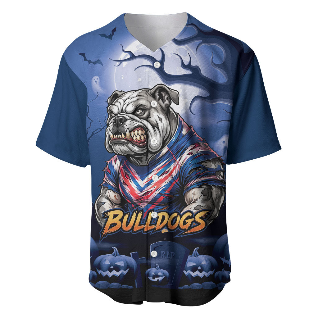 Custom Halloween Canterbury-Bankstown Bulldogs Baseball Jersey Spooky Australia Mascot Rugby