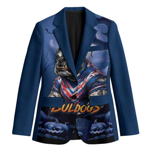 Custom Halloween Canterbury-Bankstown Bulldogs Blazer Spooky Australia Mascot Rugby