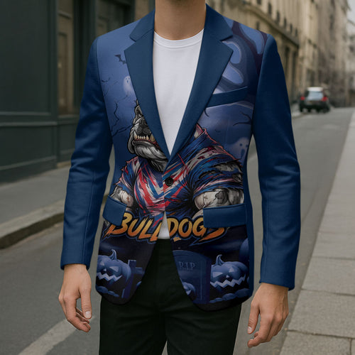 Custom Halloween Canterbury-Bankstown Bulldogs Blazer Spooky Australia Mascot Rugby
