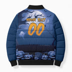 Custom Halloween Canterbury-Bankstown Bulldogs Bomber Puffer Jacket Spooky Australia Mascot Rugby