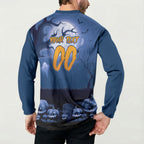 Custom Halloween Canterbury-Bankstown Bulldogs Button Sweatshirt Spooky Australia Mascot Rugby