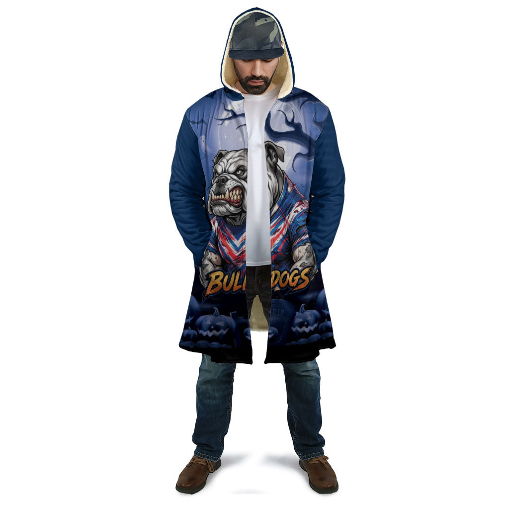 Custom Halloween Canterbury-Bankstown Bulldogs Cloak Spooky Australia Mascot Rugby