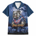Custom Halloween Canterbury-Bankstown Bulldogs Hawaiian Shirt Spooky Australia Mascot Rugby
