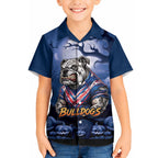 Custom Halloween Canterbury-Bankstown Bulldogs Hawaiian Shirt Spooky Australia Mascot Rugby