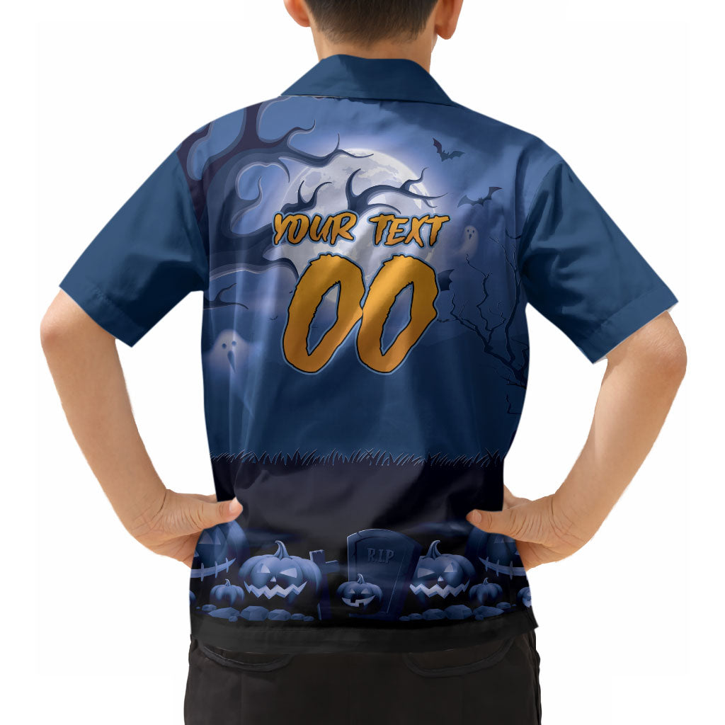 Custom Halloween Canterbury-Bankstown Bulldogs Hawaiian Shirt Spooky Australia Mascot Rugby