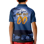 Custom Halloween Canterbury-Bankstown Bulldogs Kid Polo Shirt Spooky Australia Mascot Rugby