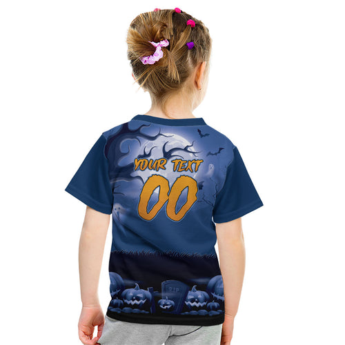 Custom Halloween Canterbury-Bankstown Bulldogs Kid T Shirt Spooky Australia Mascot Rugby