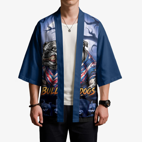 Custom Halloween Canterbury-Bankstown Bulldogs Kimono Spooky Australia Mascot Rugby