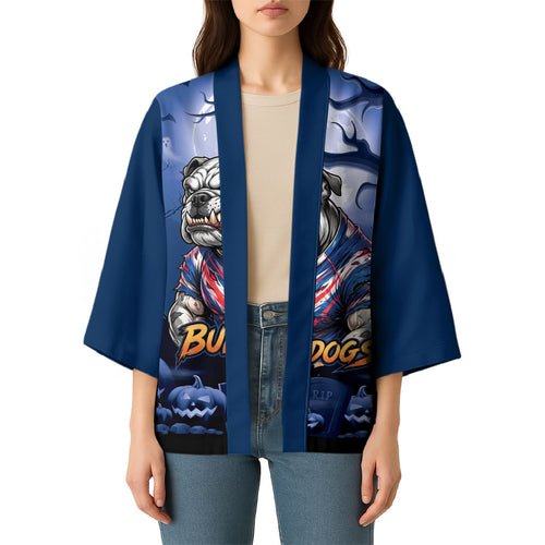 Custom Halloween Canterbury-Bankstown Bulldogs Kimono Spooky Australia Mascot Rugby