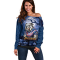 Custom Halloween Canterbury-Bankstown Bulldogs Off Shoulder Sweater Spooky Australia Mascot Rugby