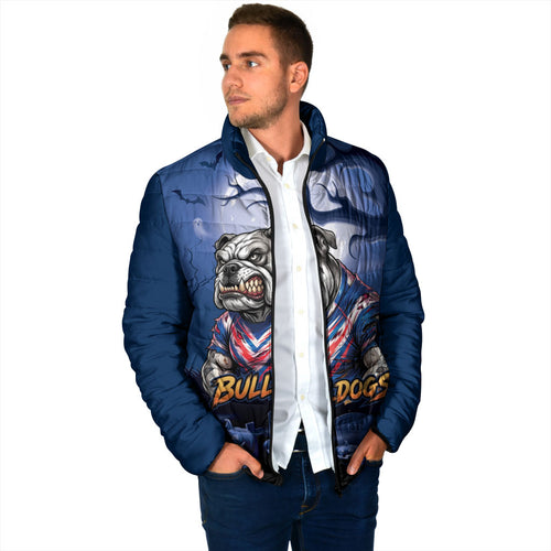 Custom Halloween Canterbury-Bankstown Bulldogs Padded Jacket Spooky Australia Mascot Rugby