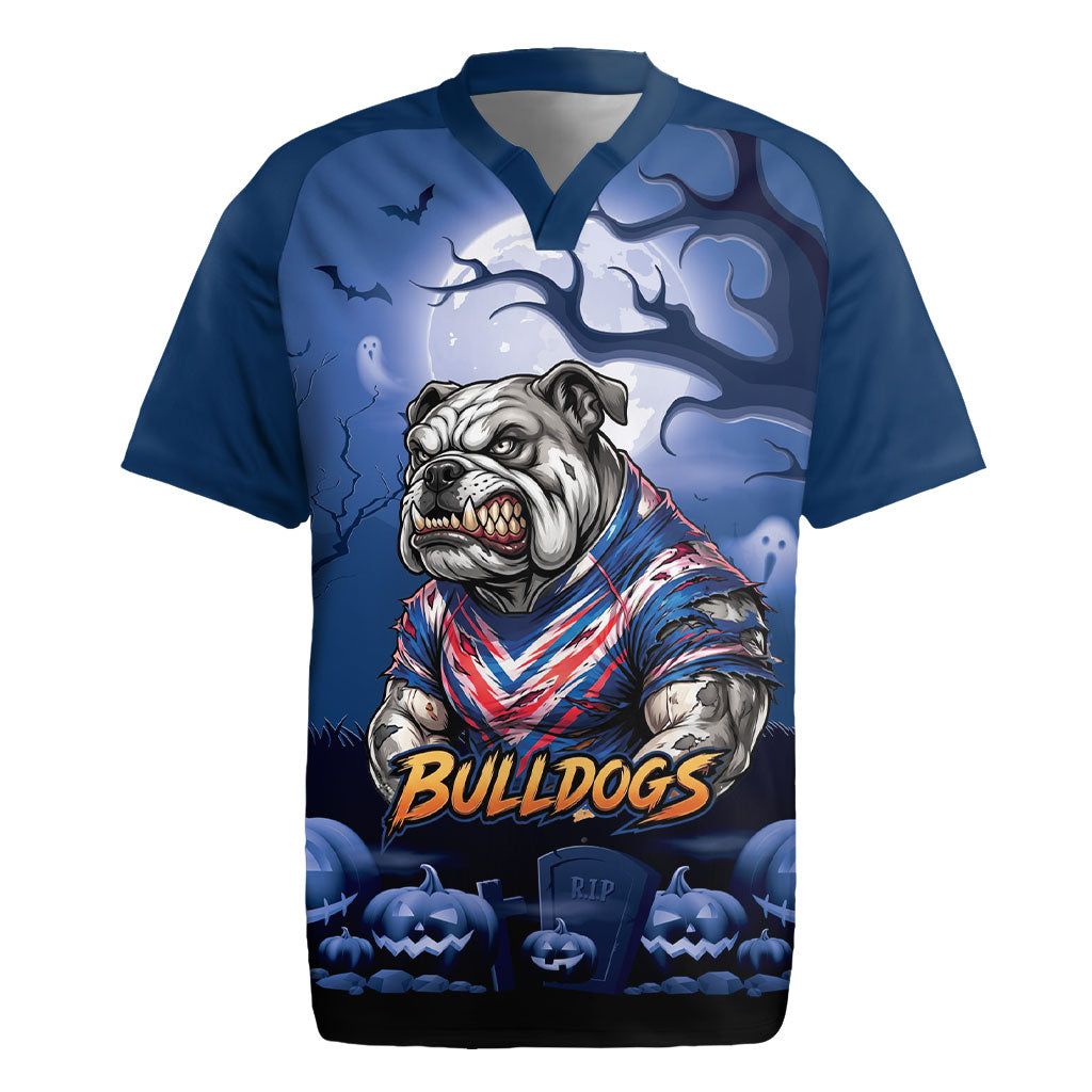 Custom Halloween Canterbury-Bankstown Bulldogs Rugby Jersey Spooky Australia Mascot Rugby