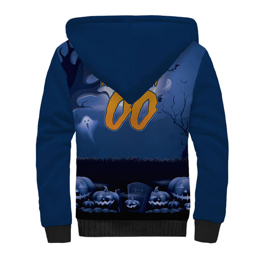 Custom Halloween Canterbury-Bankstown Bulldogs Sherpa Hoodie Spooky Australia Mascot Rugby