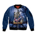 Custom Halloween Canterbury-Bankstown Bulldogs Sleeve Zip Bomber Jacket Spooky Australia Mascot Rugby