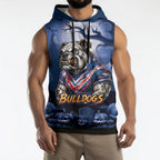 Custom Halloween Canterbury-Bankstown Bulldogs Sleeveless Hoodie Spooky Australia Mascot Rugby